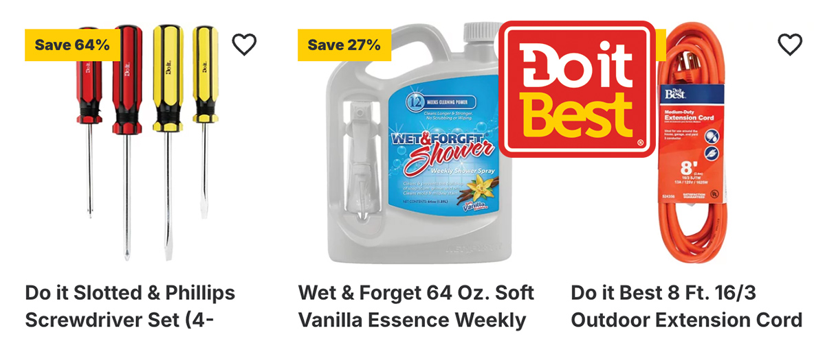 various products available on the Do It Best online store