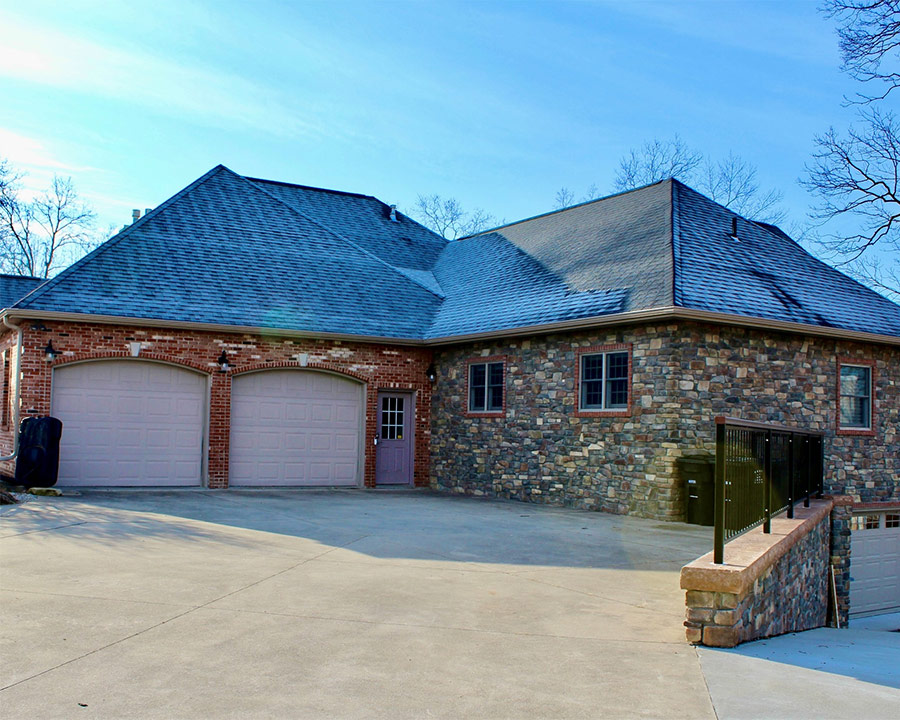 exterior view of a bricks and stones house